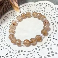 コッパールチルクォーツ・水晶の天然石ブレスレット