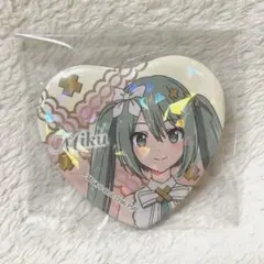 プロジェクトセカイ キラキラ　ハート型　缶バッジ　初音ミク