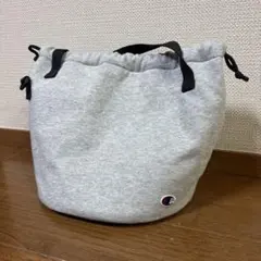 【美品】Champion チャンピオン スウェット 巾着型 トートバッグ グレーのサムネイル