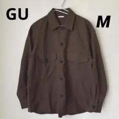 GU CPOシャツ(長袖) 　茶色　Mサイズ