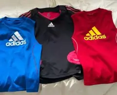 アディダス　Tシャツ　ランニング三枚セット　ノースリーブ　サッカー　トレーニング