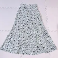 【global work】ロングスカート　花柄スカート　レディース　サイズF