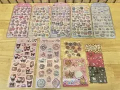 【サンリオシールまとめ売り】正規品　コットンパフィーシール　おはじき　タイル