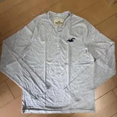 Hollister ヘンリーネック 長袖カットソー グレー Mのサムネイル
