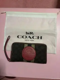 『美品』coach シグネチャーレザー長財布