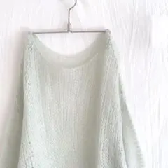 SLOBE citron. カラーモヘヤ混シアーニット