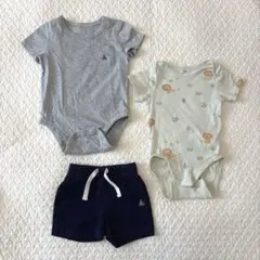 Gap H&M ロンパース ショートパンツ ボトム 80 74 70 3枚セット