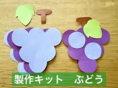 製作キット　ぶどう　保育　保育教材　製作　5枚分　壁面製作　秋の壁面