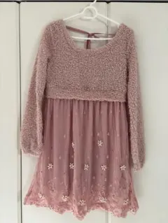 最終価格！【美品】minirdees(ミニルディーズ)レースワンピース ピンク