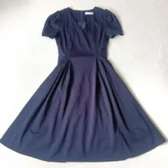 セルフォード タック入り フレアワンピース ネイビー 36