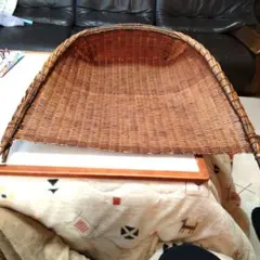 4F昭和レトロ ヴィンテージ 金網ざる 片口ザル バスケット 古道具