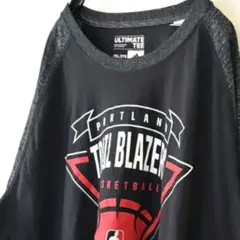 アディダス TRAIL BLAZERS NBA Tシャツ 2XL ブラック黒古着のサムネイル