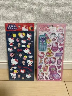 平成はっぴーフォン キティ&デニムステッカー キティセット