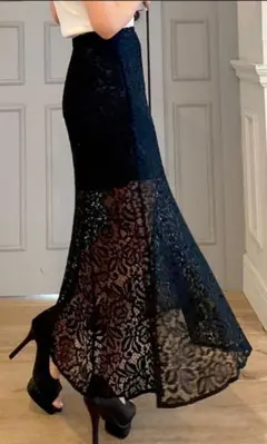 リゼクシー　resexxy レースマーメイドスカート ブラック　夏　サマー