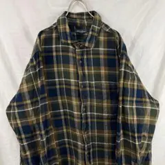 エディーバウアー eddie bauer ネルシャツ グランパコア ブラウン