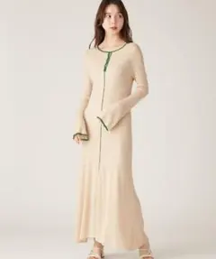 Lily Brown／2WAYラインドレープワンピース
