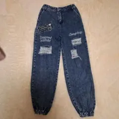 ANAPGIRL アナップガール ダメージデニムパンツ XS