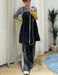 CIAOPANIC TYPY アンチピリング袖配色クルーネックニット