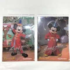 ディズニー ミッキーマウス クリアファイル 2枚セット 旧フェイス
