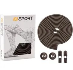 結ばない靴紐　伸びる靴紐　ほどけない　脱ぎ履き簡単　茶色　ブラウン　おしゃれ