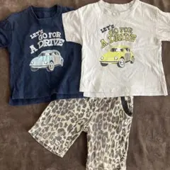gu ジーユー 半袖　ヒョウ柄　ズボン　まとめ売り　男の子　100cm Tシャツ