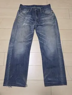 Levi's 503 ストレートデニム 30-33 ブルー ダメージ加工