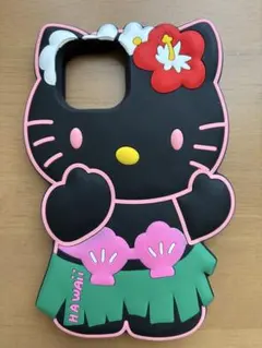 アロハキティ iPhone15 ケース シリコン製