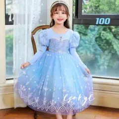 お得なエルサ風ドレス　マント付き　プリンセス　誕生日　演奏会　発表会　新品