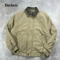 90s Dockers XL 襟レザー ブルゾン ドリズラージャケット