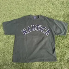 NAUTICA ダークグリーン Tシャツ XL
