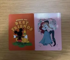 【２枚セット】ディズニーストアじゃんけんカード　ミッキー　プルート　アリエル