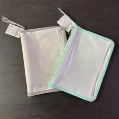 6リングファイルケース　ギンガムチェック　2点セット　ダイソー　ファイル