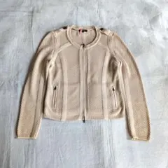 バーバリー ロンドン　ノーカラージップアップジャケット ベージュ Mのサムネイル