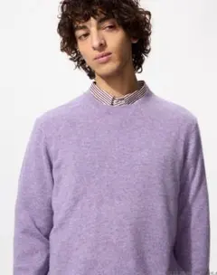 週末値下げ　ユニクロ　カシミヤ　クルーネックセーター