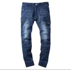 ジードラゴン　コーデュラ デニム ストレッチジョガーパンツ 76402インディゴ