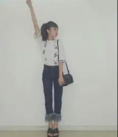 moussy フリンジデニム