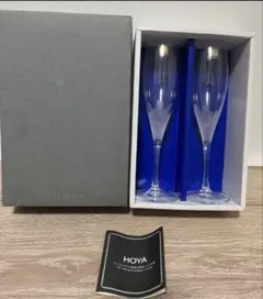 クリスタルガラス　シャンパングラス　HOYA クリスタル　ペアグラス　未使用