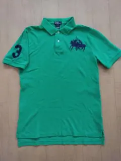 【美品】Polo by Ralph Lauren グリーン 鹿の子ポロシャツ