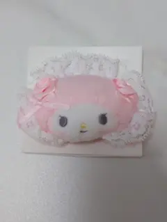 ホワイトフリル　シークレットヘアクリップ　マイメロ