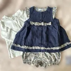 bebe ブラウス付きセットアップ70〜80サイズ