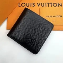 ✨鑑定済・美品✨ルイヴィトン エピ ポルトフォイユ マルコ 二つ折り財布 黒