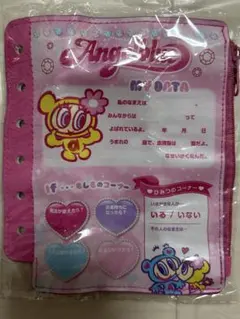 エンジェルブルー プロフィール帳風ポーチ B ピンク