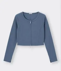 GU リブダブルジップカーディガン(長袖)Q