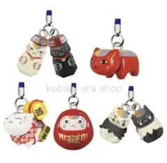 全５種 コンプ 夏目友人帳 ニャンコ先生meets日本の民芸 ストラップ Ａ