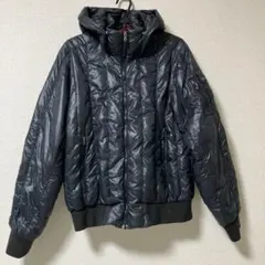 黒のダウンジャケット フード付きS