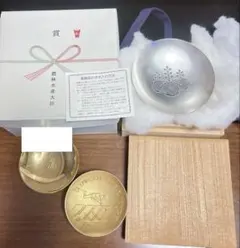 純銀　銀杯　徳力　造幣局の刻印有り　約２９４ｇ　純銀杯　桐箱　変色あり 純銀 銀杯 徳力 造幣局の刻印有り 約294g 純銀杯 桐箱 変色あり