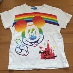 ミッキーマウス Tシャツ Happy as a Rainbow