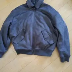 ZARA スエード調 ジップアップ ブルゾン ダークグレー M