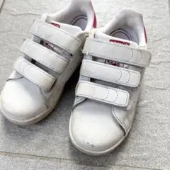 スタンスミス　アディダス　16.5 ベルクロ　白　ピンク スニーカー　靴　子供