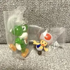 【新品】スーパーマリオ めじるしアクセサリー2 ヨッシー キノピオ 2個セット
